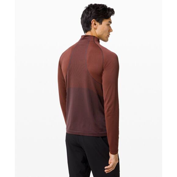 Mae Lululemon Mens Metal Vent Tech 1/2 Zip Long Sleeve Shirt Size L Sequoia - Picture 4 of 11